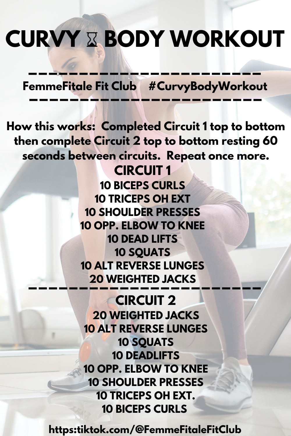 Femme Fitale Fit Club Blogthis Curvy Body Workout Is A Backwards And Forwards Circuit Meaning