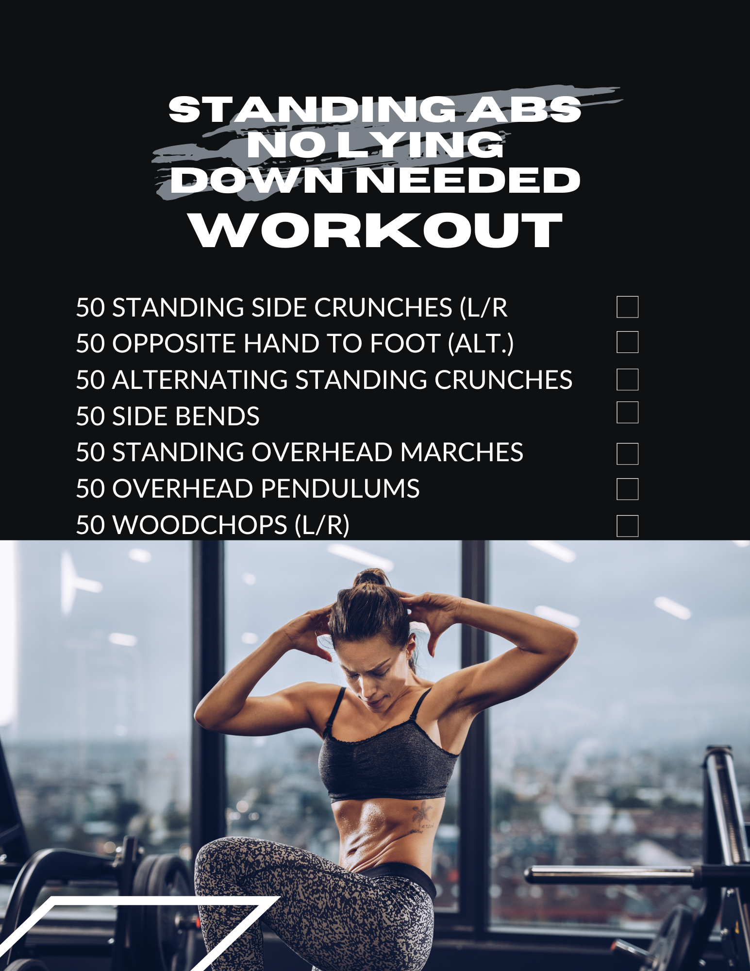Femme Fitale Fit Club BlogStanding Abs No Lying Down Needed Workout