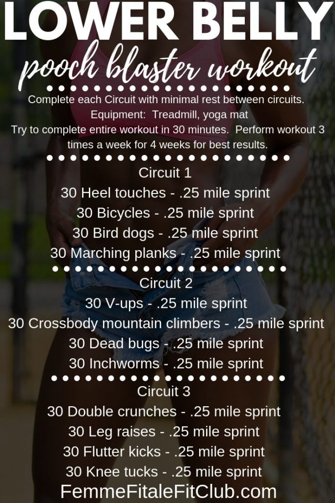 Whether you recently gave birth, have hormonal belly or have been enjoying one too many bagels, this lower belly pooch blaster workout is just what you need. The sprints burn the fat while the exercises strengthens the core. #cardio #integratedcardio #health #workoutsforwomen #hiitworkoutsforwomen #hiitworkouts #lowerbelly #bellypooch #muffintop #lowerbellypoochblaster #bellypoochworkout #belly Whether you recently gave birth, have hormonal belly or have been enjoying one too many bagels, this lower belly pooch blaster workout is just what you need. The sprints burn the fat while the exercises strengthens the core. #cardio #integratedcardio #health #workoutsforwomen #hiitworkoutsforwomen #hiitworkouts #lowerbelly #bellypooch #muffintop #lowerbellypoochblaster #bellypoochworkout #belly